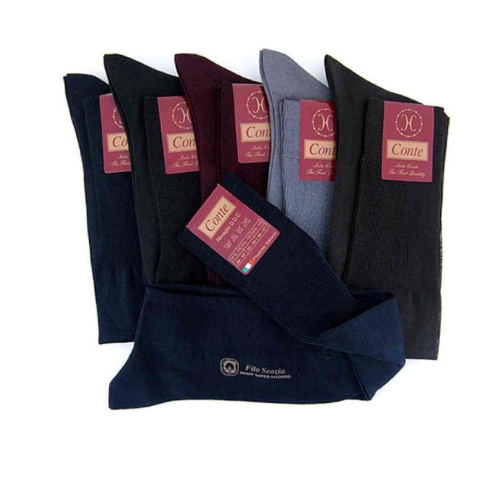 Calza made in Italy in filo di scozia maglia rasa